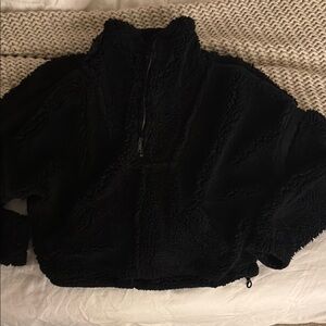 Free People Women's Black Nantucket Fleece Pullover